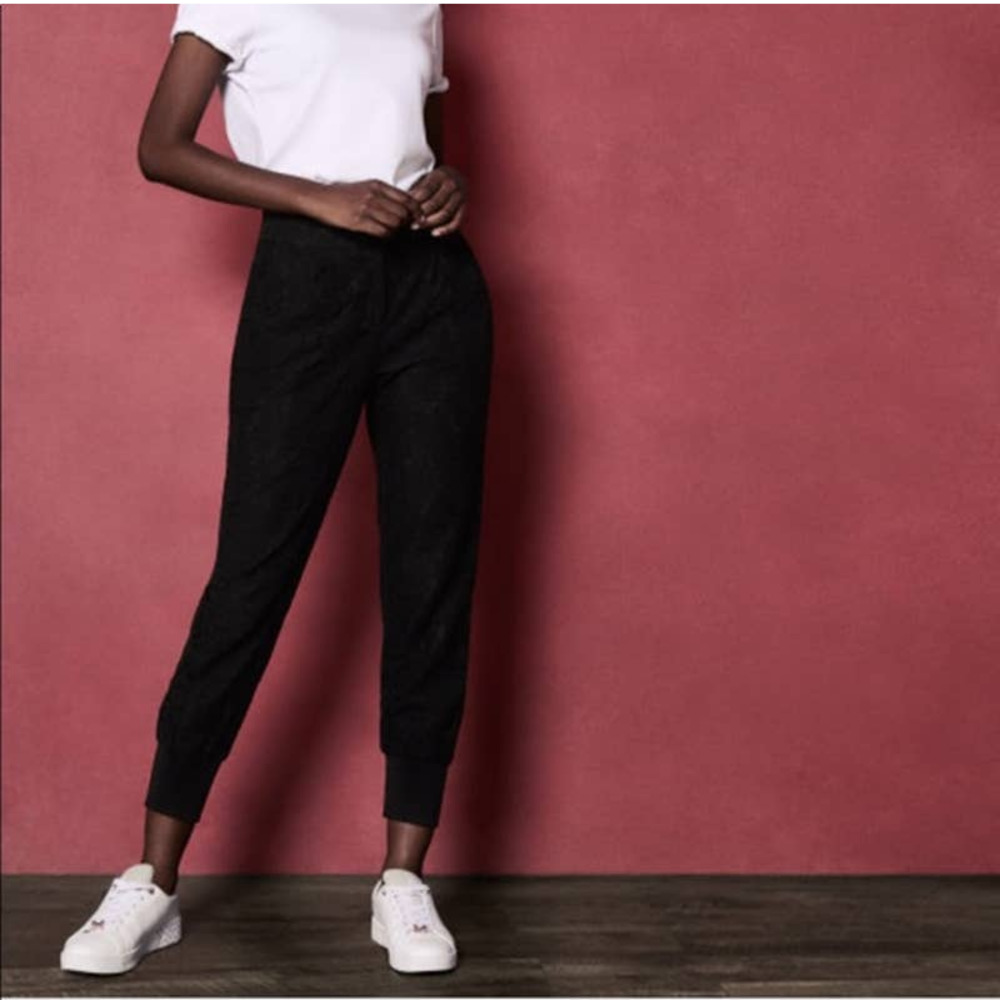 Ted Baker Cylar Crochet Lace Jogger Pant Black-2
